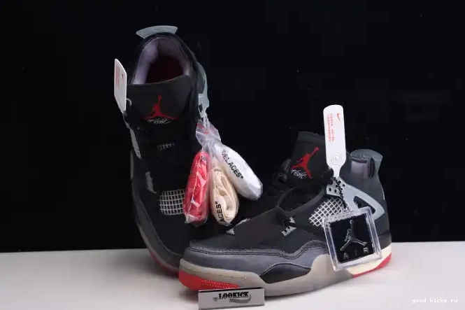 CV9388-001 x Jordan Bred Off White Air 4 Retro 0624